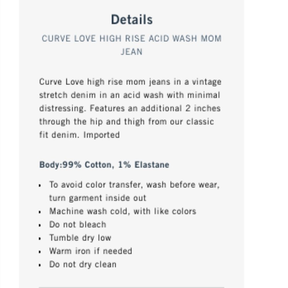 A&F Curve Love Acid Wash High Rise Jeans - Picture 3 of 6